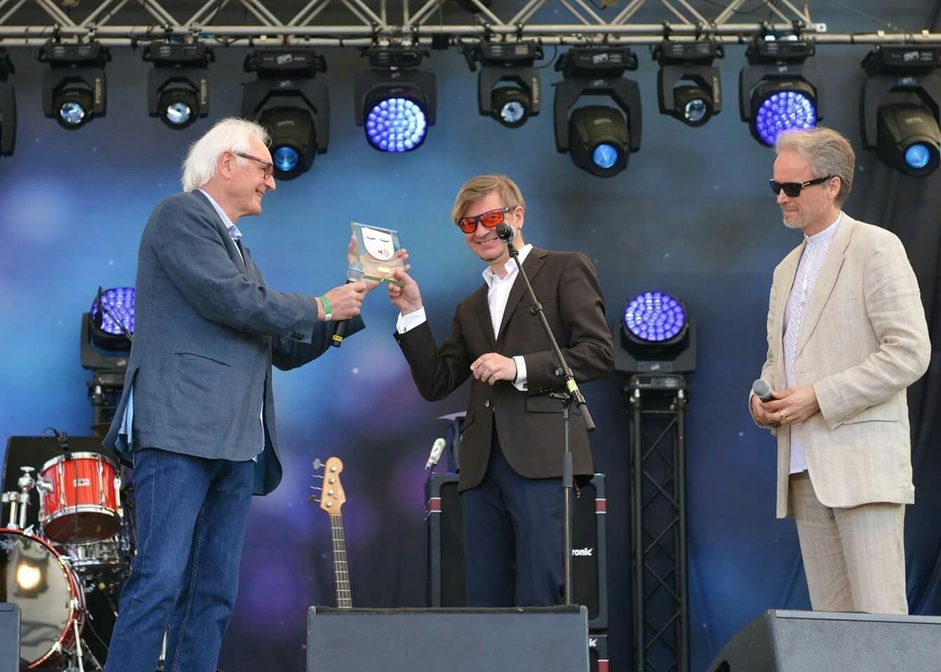 Лявон Вольский получается награду на Freemuse Award 2016 в Стокгольме, фото: Iñaki Marconi